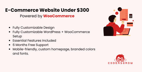 Get a Full e-Commerce Website Under $300 with 6 Months Support