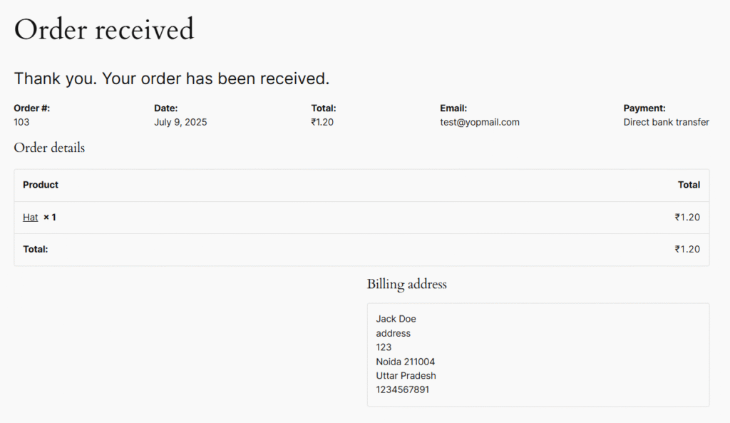 Preorders ThankYou Page