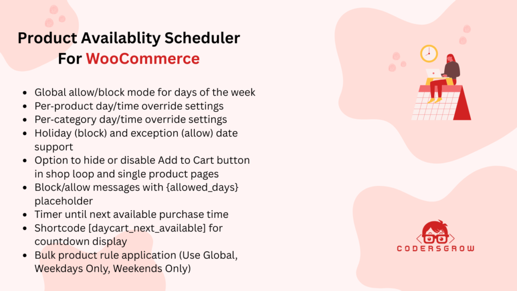 WooCommerce product availability by date