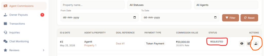 haven real estate management agent request payout for approval - CodersGrow