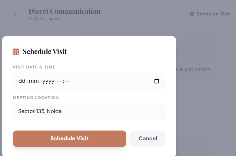 haven real estate management create schedule visit - CodersGrow