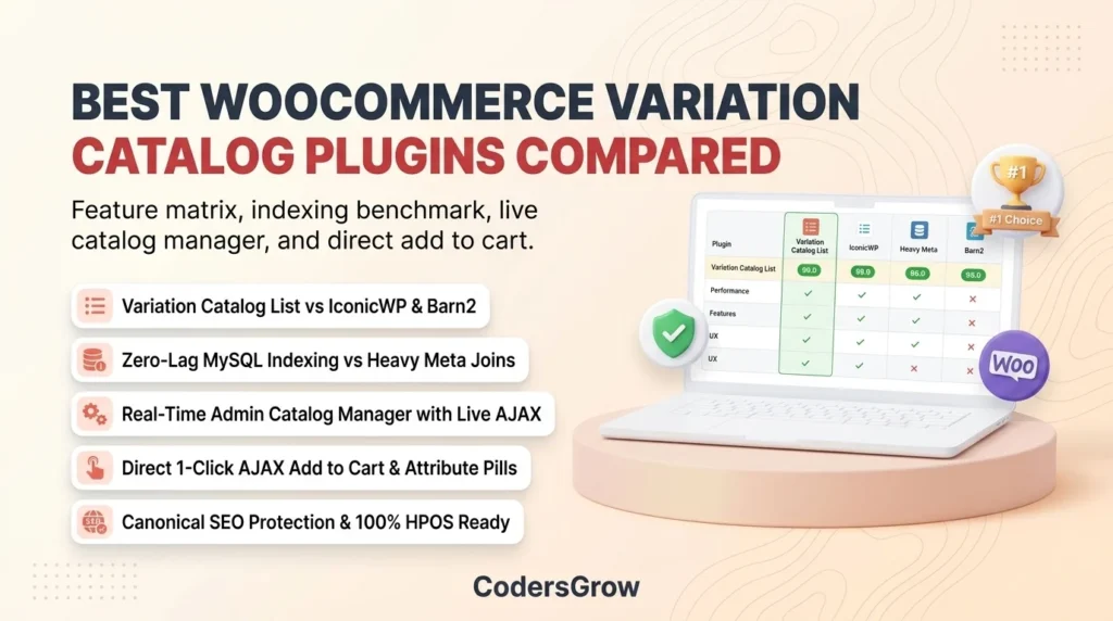 Best WooCommerce variation catalog plugins comparison feature matrix and benchmark overview